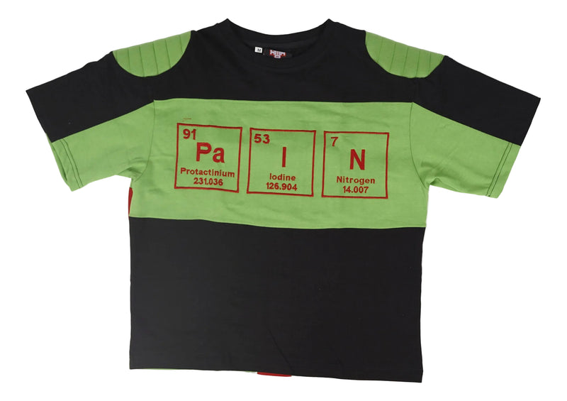 "PaIN" periodic-table colour-block tee - M