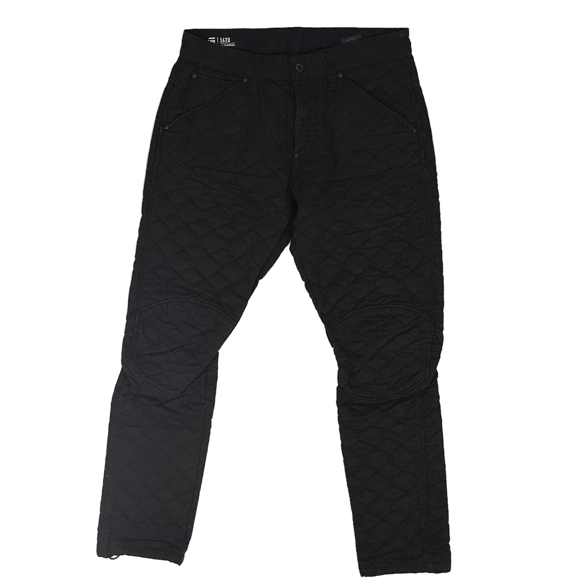 G-Star RAW 5620 quilted 3D tapered trousers - black