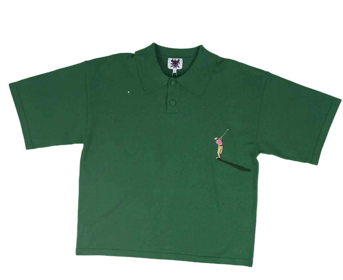 House of Errors knitted polo golfer - green